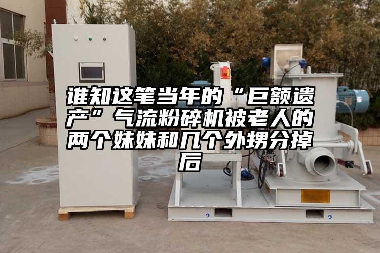 誰知這筆當(dāng)年的“巨額遺產(chǎn)”氣流粉碎機(jī)被老人的兩個妹妹和幾個外甥分掉后